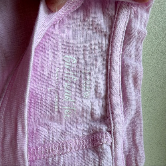 Five J Crew Girlfriend Tees in solid and stripes size large - Picture 2 of 8